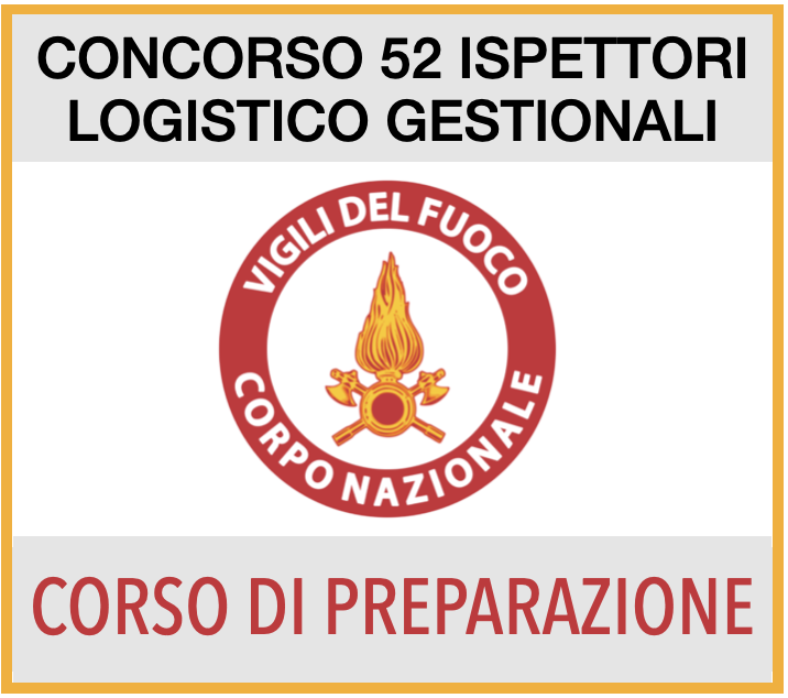 CORSO 52 ISPETTORI VIGILI DEL FUOCO